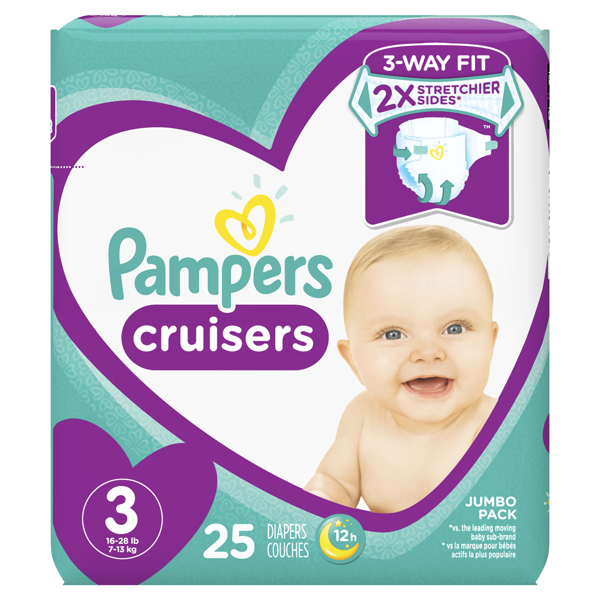slide 1 of 2, Pampers Cruisers Diapers Size 3, 28 ct