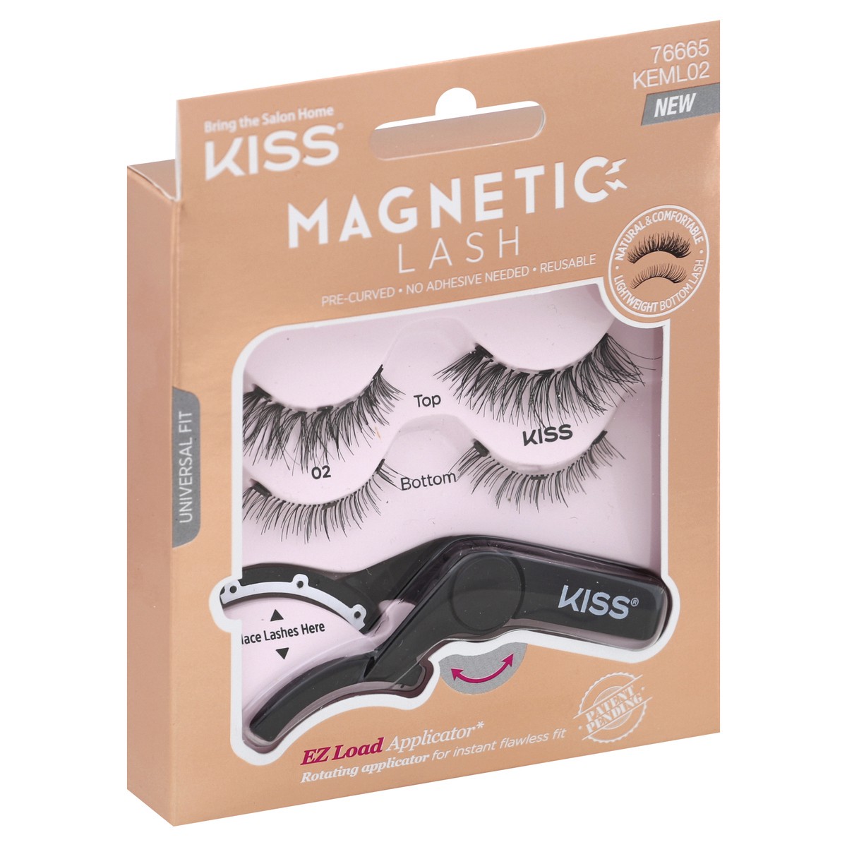 slide 4 of 5, KISS Magnetic Strip Lash w. Applicator [02] 1 ea, 1 1 ct