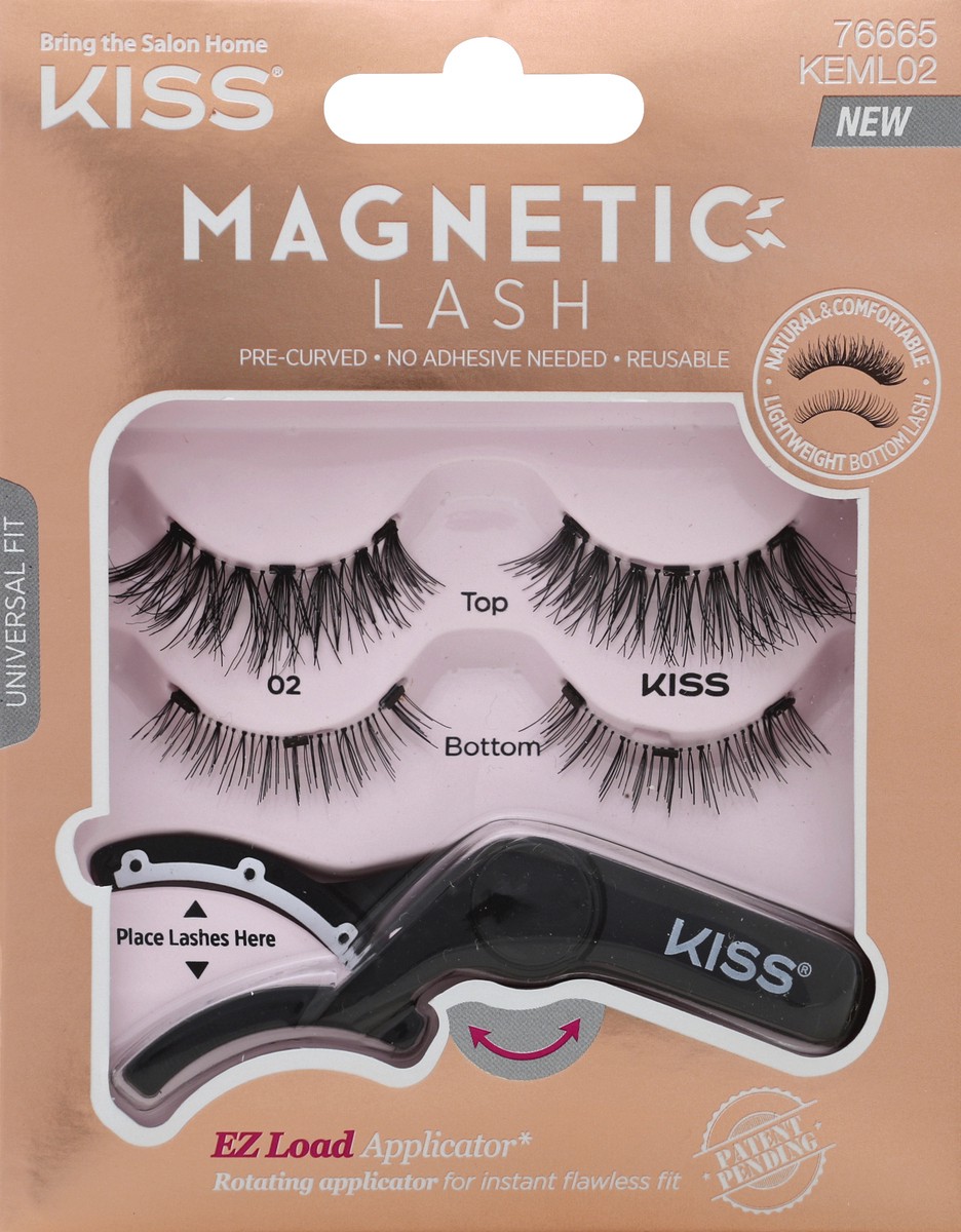 slide 3 of 5, KISS Magnetic Strip Lash w. Applicator [02] 1 ea, 1 1 ct