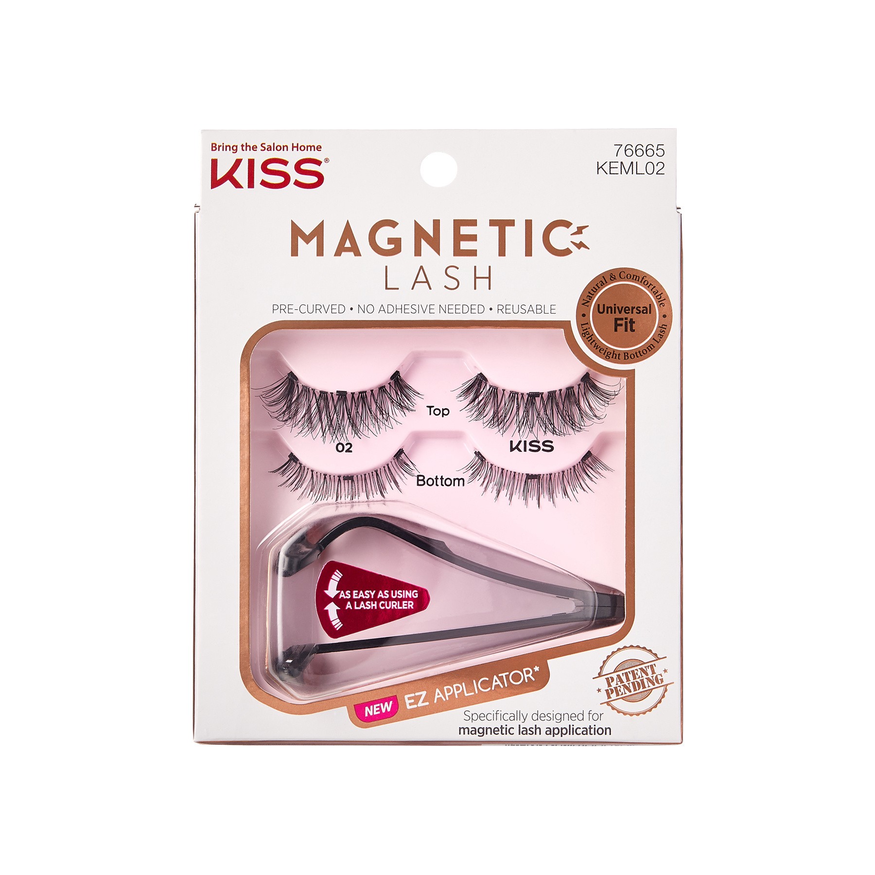 slide 1 of 5, KISS Magnetic Strip Lash w. Applicator [02] 1 ea, 1 1 ct