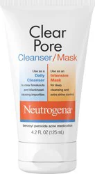 Neutrogena Clear Pore Cleanser Mask, 3.5% Benzoyl Peroxide, 4.2 fl. oz