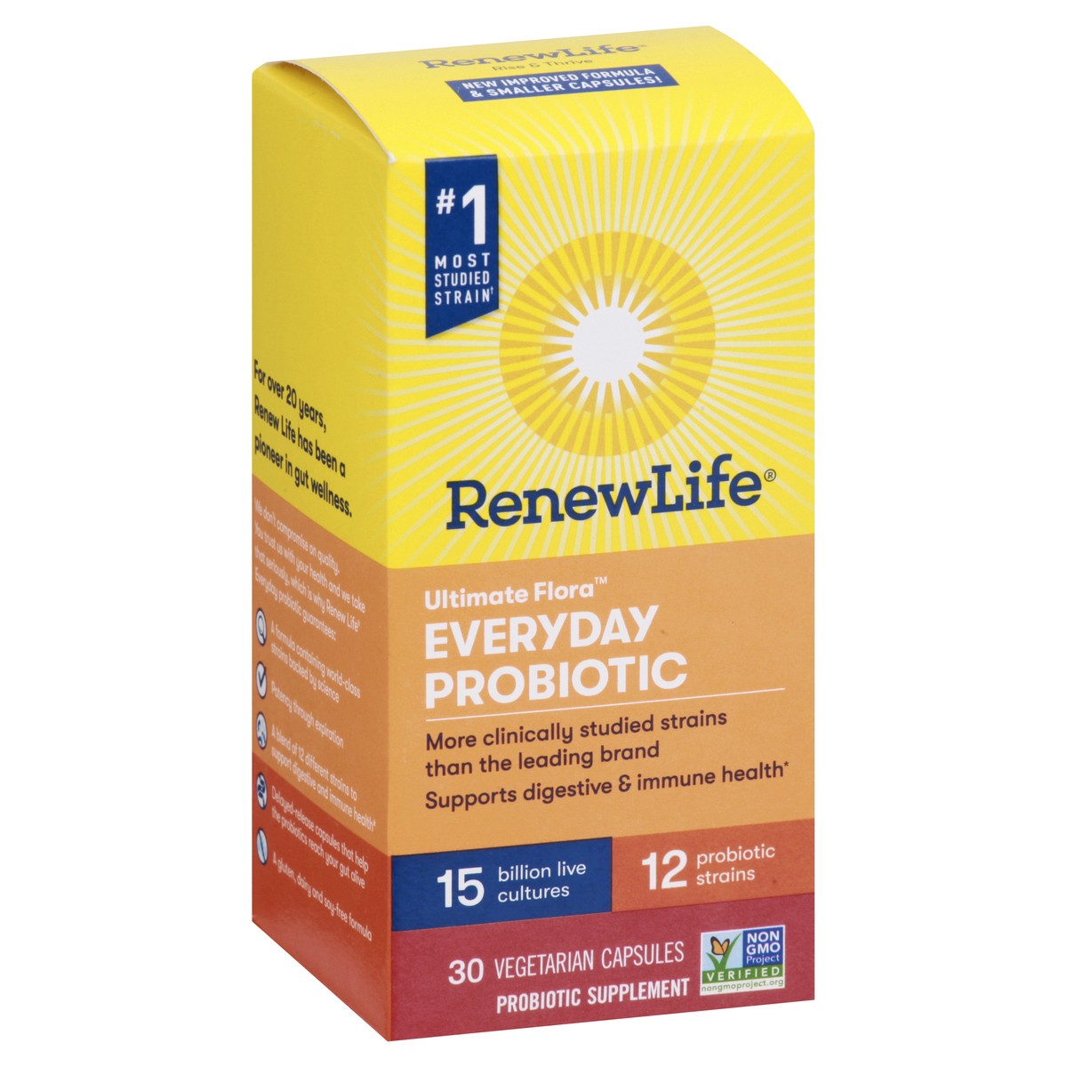 slide 8 of 9, Renew Life Everyday Daily Supplement Probiotic Capsules, 30 ct