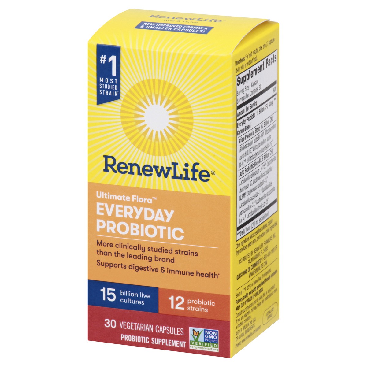 slide 3 of 9, Renew Life Everyday Daily Supplement Probiotic Capsules, 30 ct