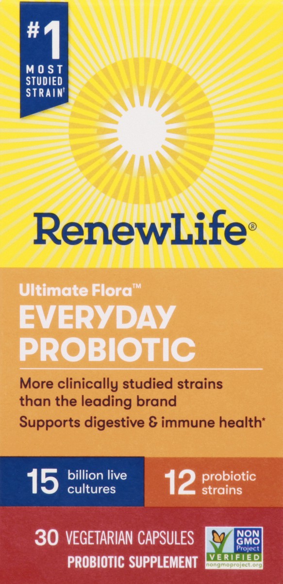 slide 2 of 9, Renew Life Everyday Daily Supplement Probiotic Capsules, 30 ct