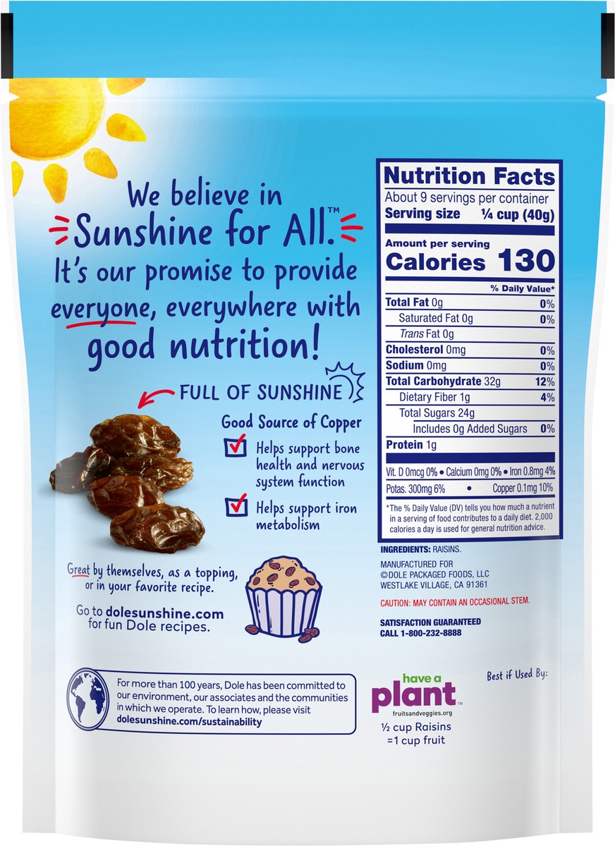 slide 3 of 11, Dole Raisins, 12 oz