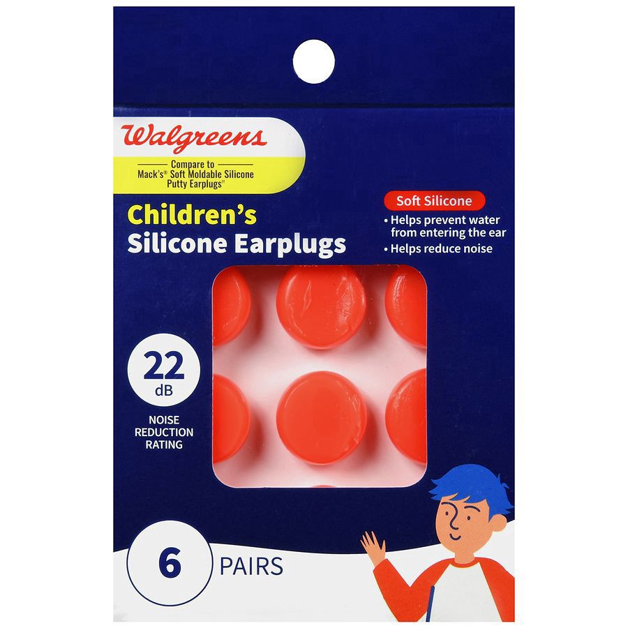 slide 4 of 5, Walgreens Children's Silicone Earplugs, 6 pair