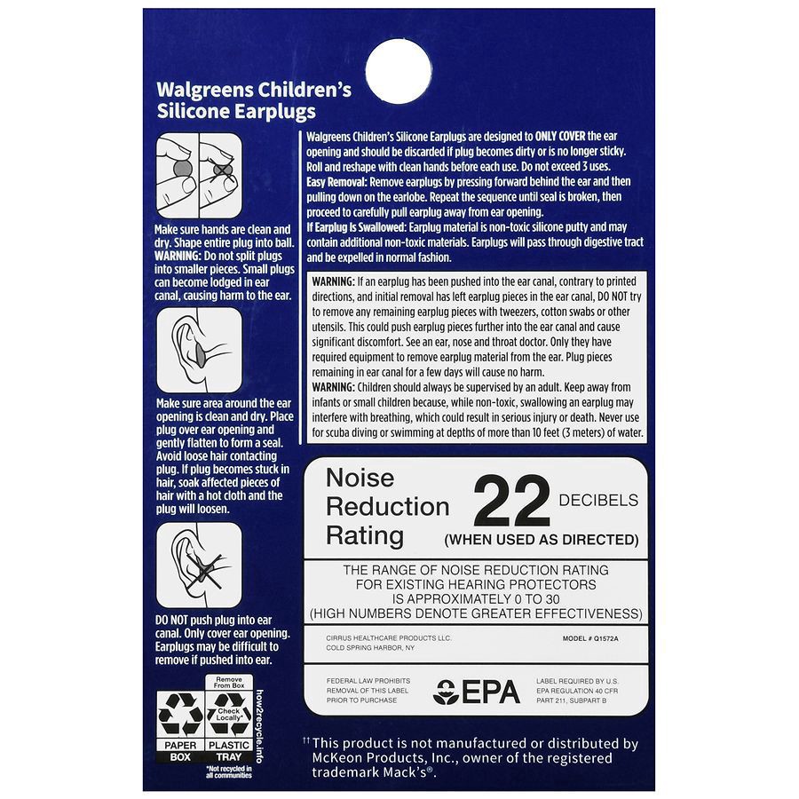 slide 5 of 5, Walgreens Children's Silicone Earplugs, 6 pair