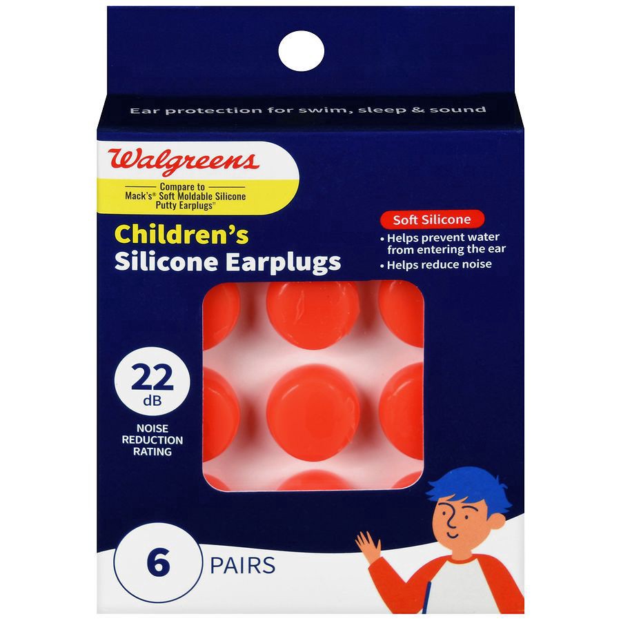 slide 1 of 5, Walgreens Children's Silicone Earplugs, 6 pair