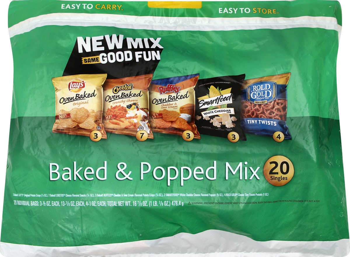 slide 5 of 6, Frito-Lay Baked & Popped Mix, 20 ct