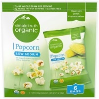 slide 1 of 1, Simple Truth Organic Low Sodium Popcorn Multipack, 6 ct; 0.39 oz