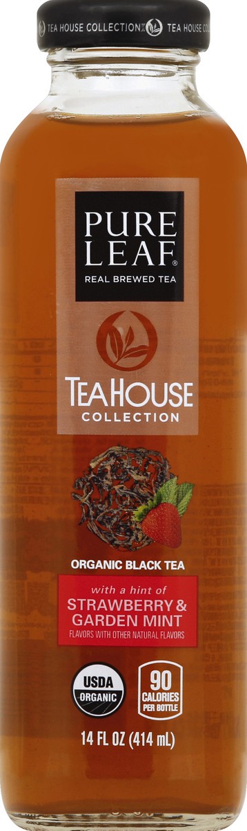 slide 3 of 4, Pure Leaf Tea House Collection Organic Strawberry & Garden Mint Black Tea - 14 oz, 14 oz