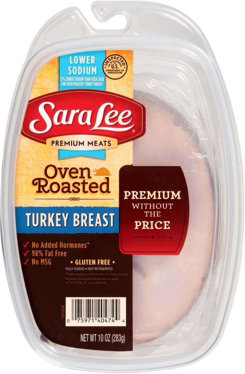 slide 3 of 8, Sara Lee Oven Roasted Low Sodium Turkey Breast Slices, 283.50 g