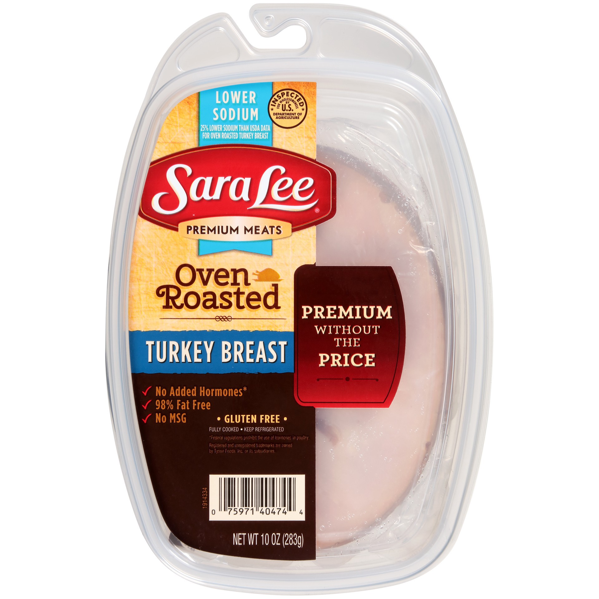 slide 1 of 8, Sara Lee Oven Roasted Low Sodium Turkey Breast Slices, 283.50 g