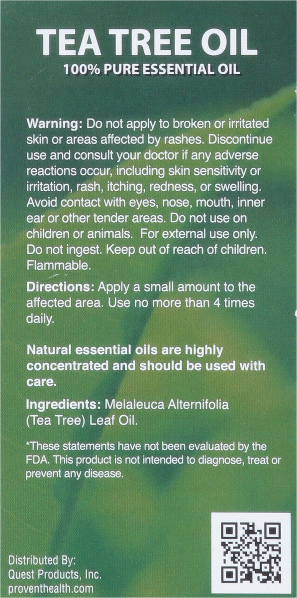 slide 3 of 9, ProVent Pure Essential Oil Tea Tree Oil 1.0 fl oz, 1 fl oz