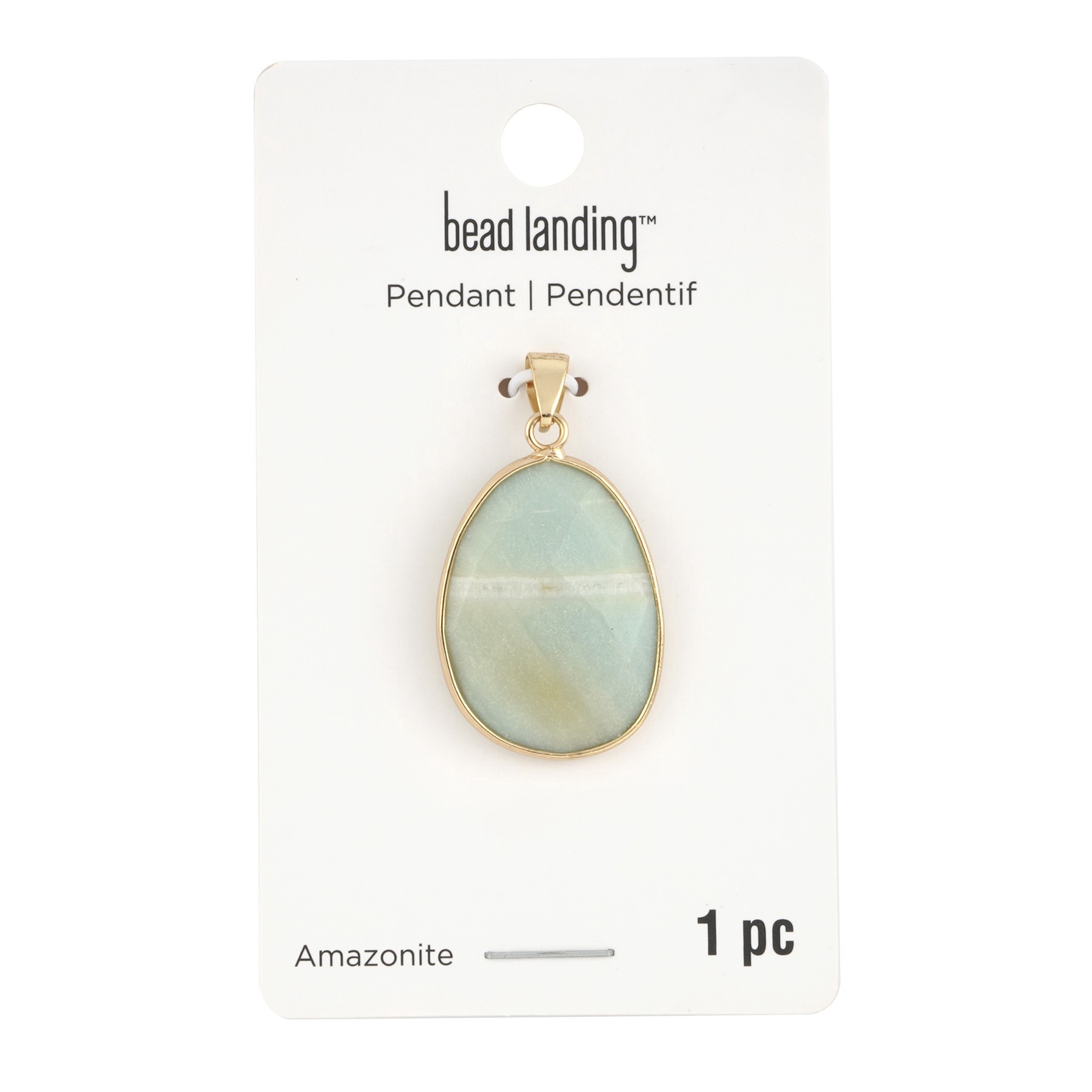 slide 2 of 3, Faceted Amazonite Teardrop Pendant By Bead Landing, 30 mm