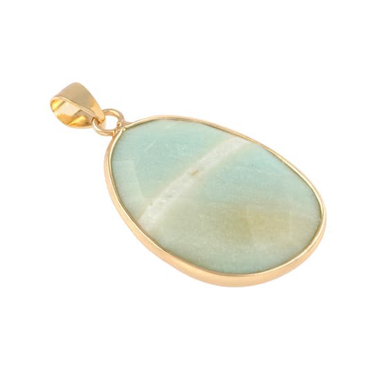 slide 1 of 3, Faceted Amazonite Teardrop Pendant By Bead Landing, 30 mm