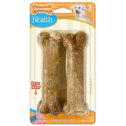 Nylabone Dog Chew Treats Bacon - Medium/Wolf - Up to 35 lbs. (2 Count)