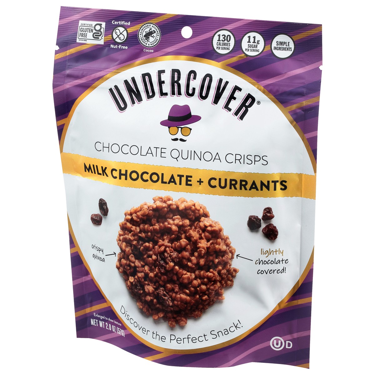 slide 3 of 14, Undercover Dark Chocolate + Currant Chocolate Quinoa Crisps 2.0 oz, 2 oz