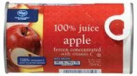 Kroger Frozen Apple Juice Concentrate