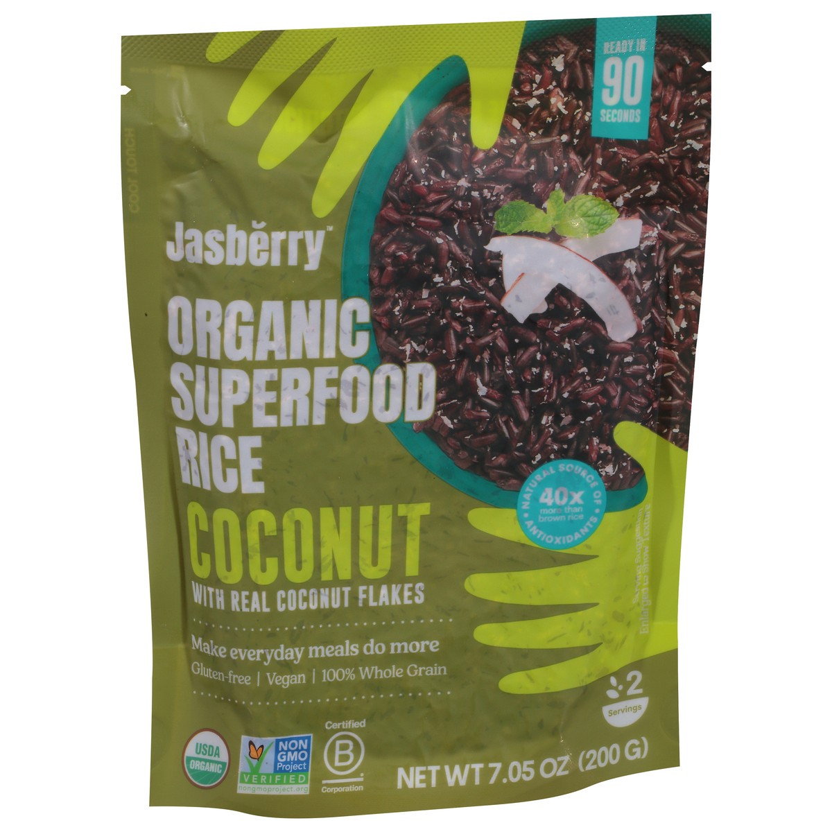 slide 6 of 9, Jasberry Organic Superfood Coconut Rice 7.05 oz, 7.05 oz