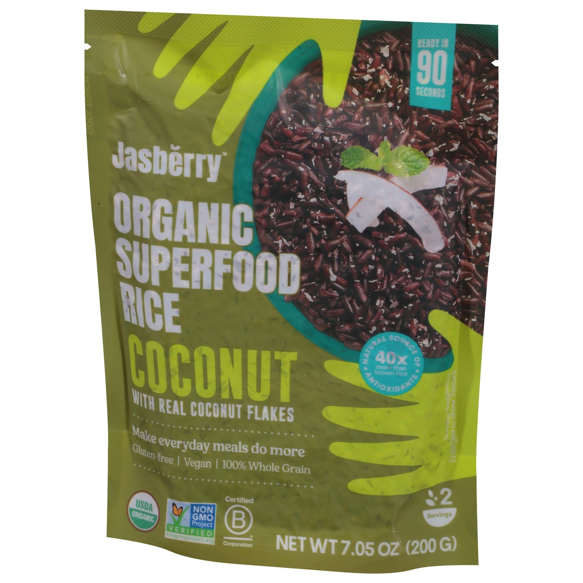 slide 7 of 9, Jasberry Organic Superfood Coconut Rice 7.05 oz, 7.05 oz