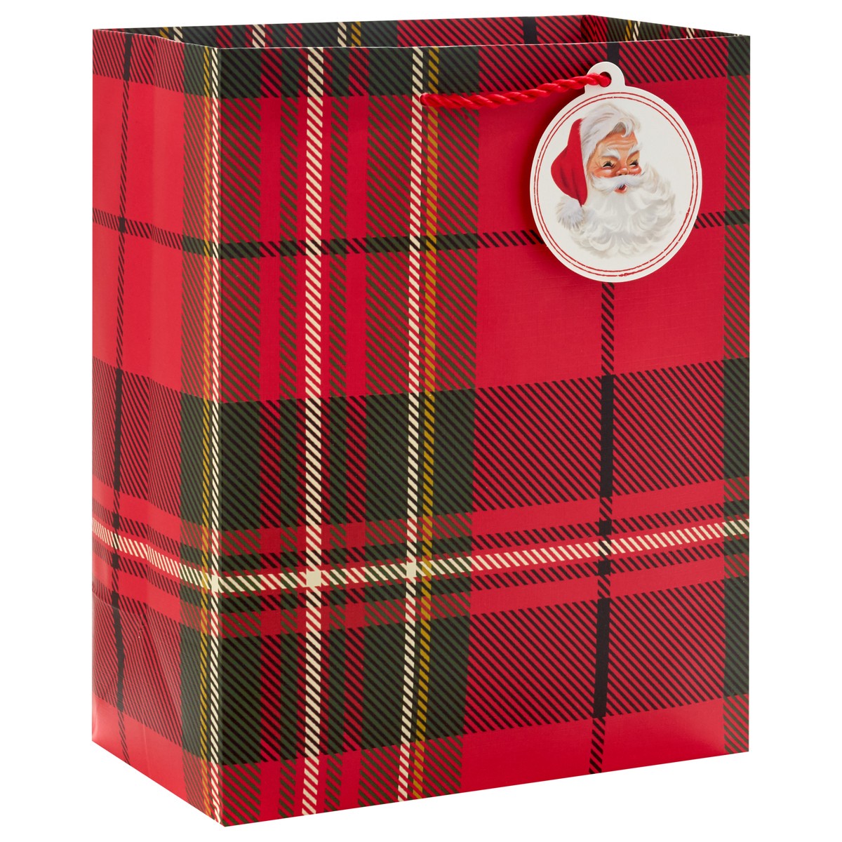 slide 3 of 6, Hallmark Medium Christmas Gift Bag, Red Plaid, 1 ea