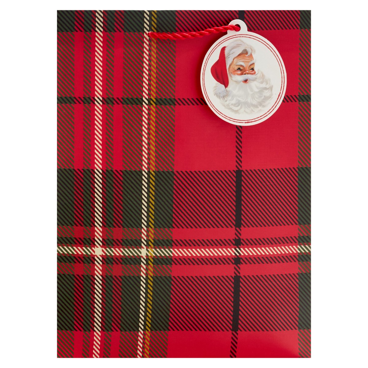 slide 1 of 6, Hallmark Medium Christmas Gift Bag, Red Plaid, 1 ea