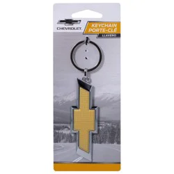 Chevy Bowtie Gold Logo Metal Key Chain
