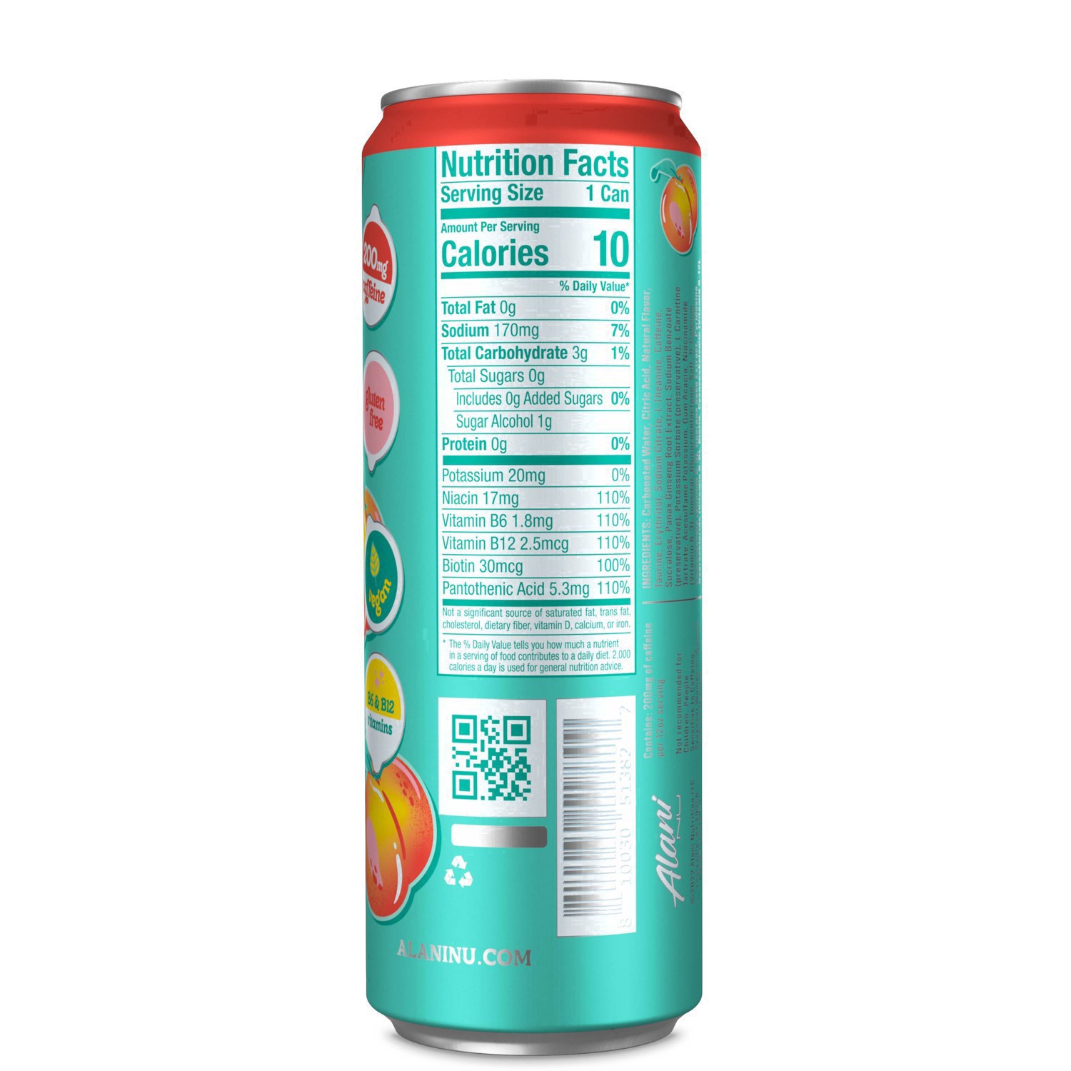slide 8 of 23, Alani Nu Energy Drink Juicy Peach 12oz 6Ct, 6 ct