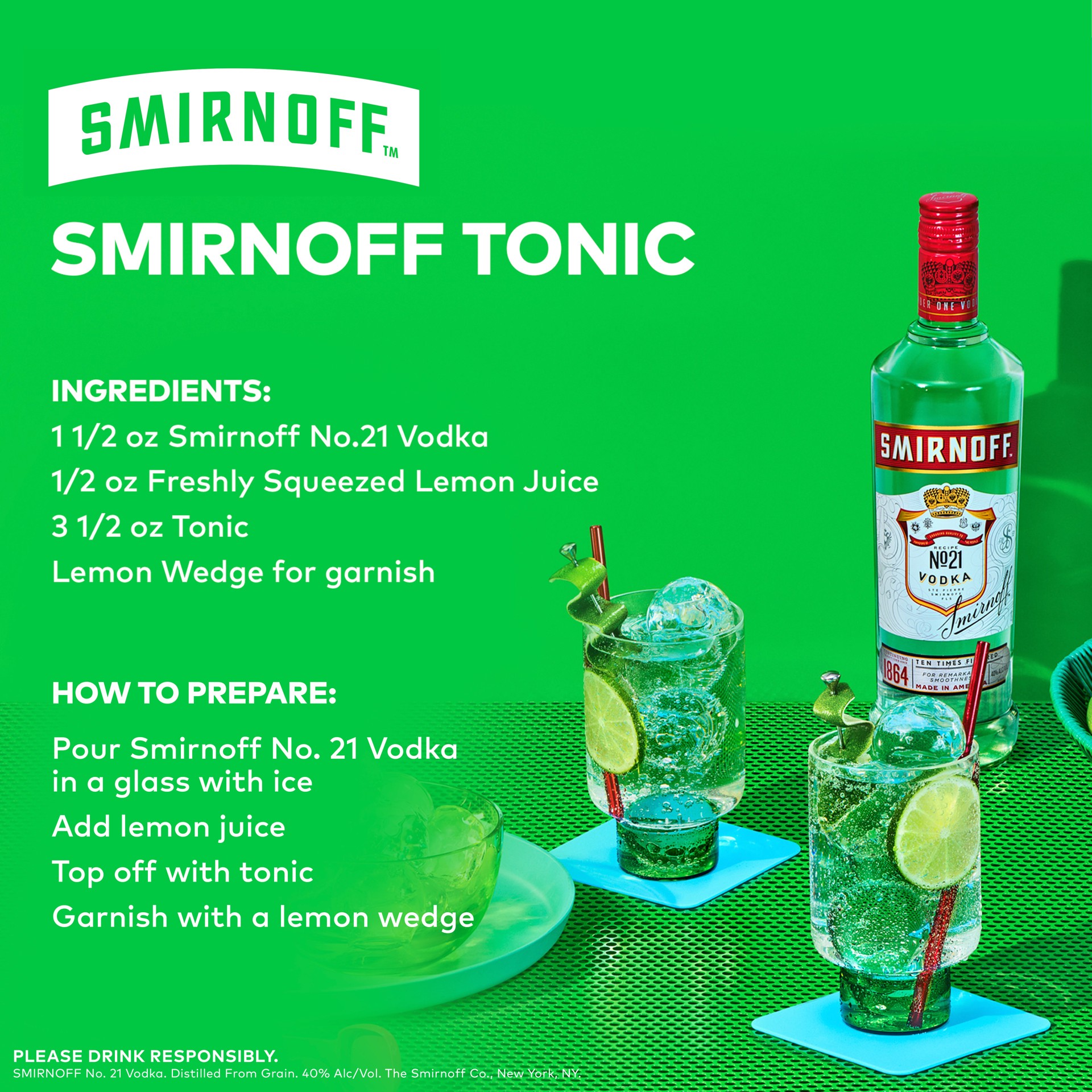 slide 9 of 10, Smirnoff No. 21 80 Proof Vodka, 750 ml