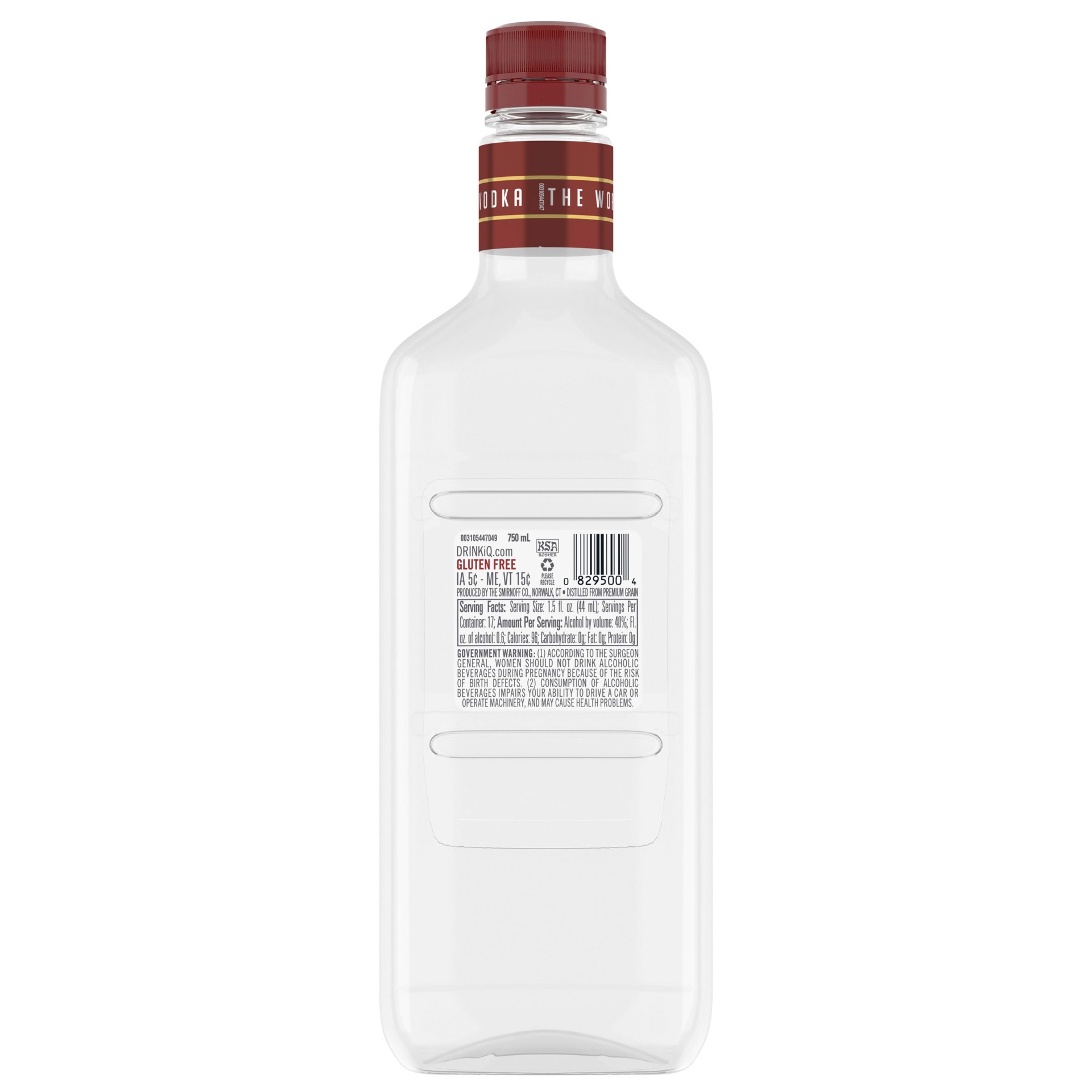 slide 5 of 10, Smirnoff No. 21 80 Proof Vodka, 750 mL PET Bottle, 750 ml
