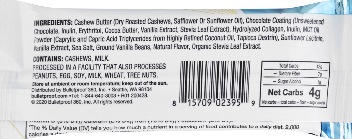 slide 5 of 9, Bulletproof Vanilla Cookie Collagen Bar 1.23 oz, 1.23 oz