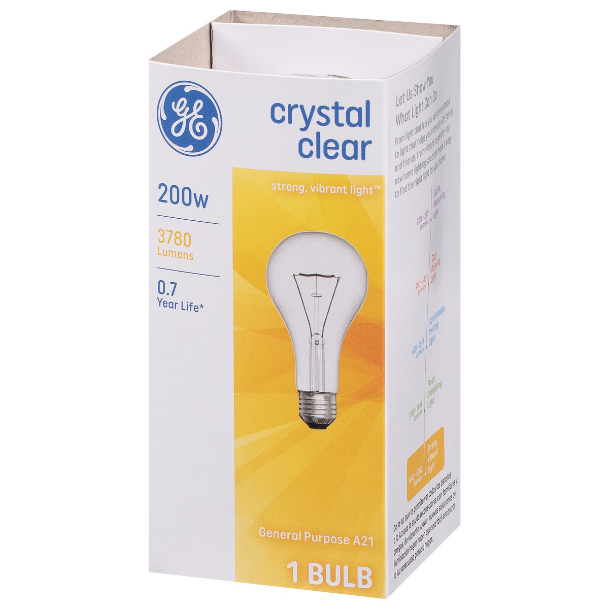 slide 3 of 9, GE 200 Watts Crystal Clear Light Bulb 1 ea, 1 ea