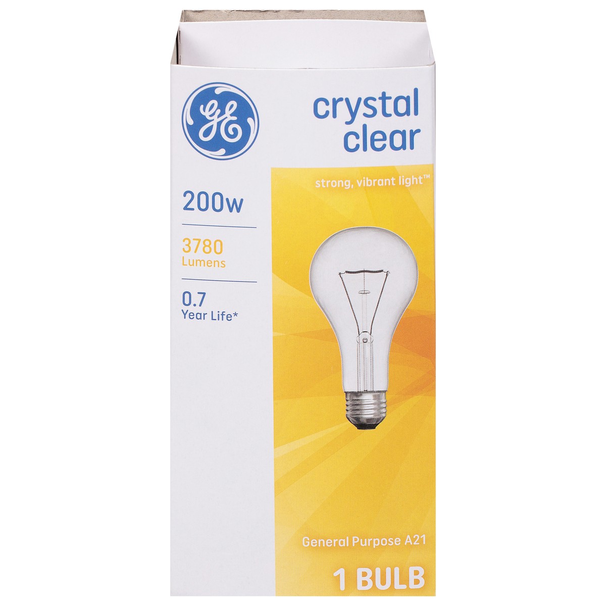 slide 1 of 9, GE 200 Watts Crystal Clear Light Bulb 1 ea, 1 ea