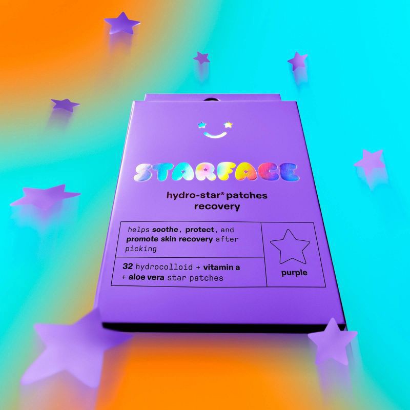 slide 2 of 5, Starface Hydro-Star Purple Patches Recovery 32 ea, 32 ct