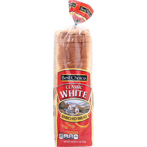 slide 1 of 1, Best Choice Classic White Enriched Bread, 16 oz