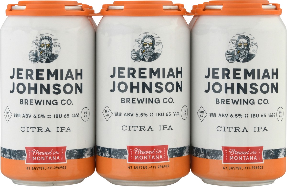 slide 5 of 9, Jeremiah Johnson Brewing Co. Citra IPA Beer 12-12 fl oz Cans Multipack, 6 ct
