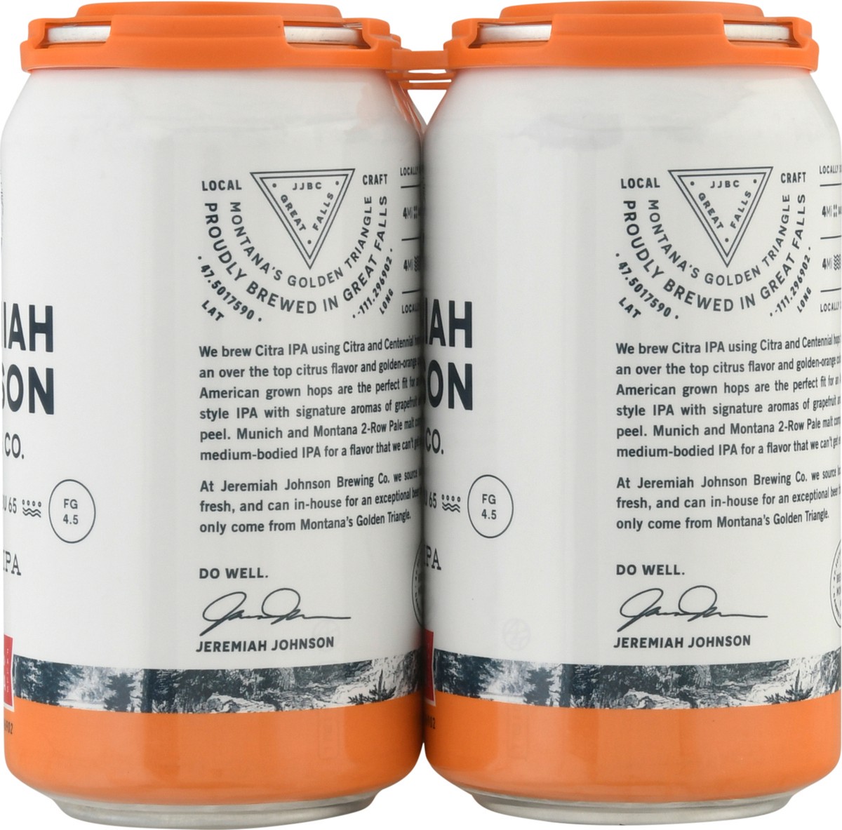 slide 2 of 9, Jeremiah Johnson Brewing Co. Citra IPA Beer 12-12 fl oz Cans Multipack, 6 ct