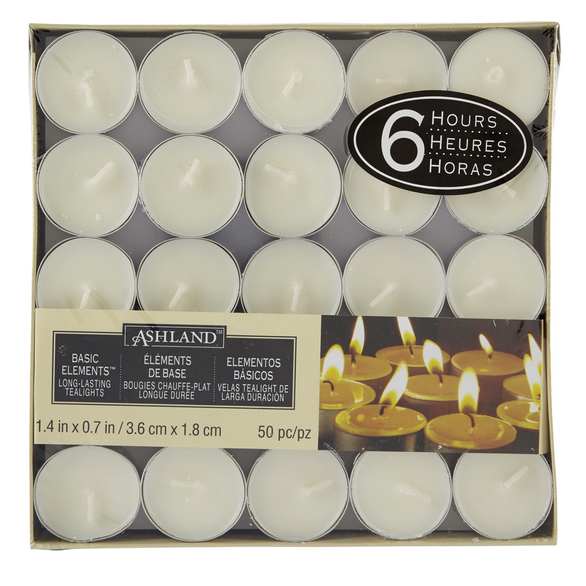 slide 2 of 4, Ivory Tealight Candles, 50ct. By Ashland, 50 ct
