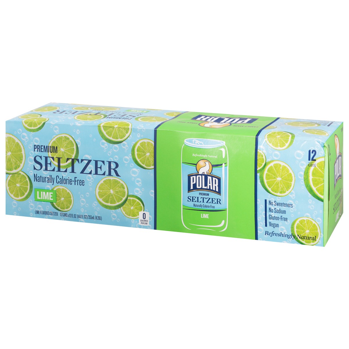 slide 5 of 9, Polar Premium Lime Seltzer - 12 ct, 12 ct; 12 fl oz