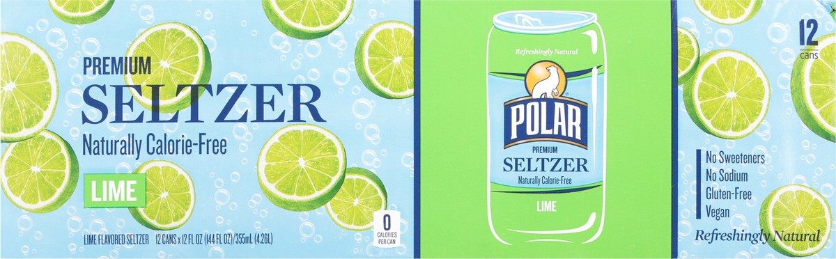 slide 7 of 9, Polar Premium Lime Seltzer - 12 ct, 12 ct; 12 fl oz