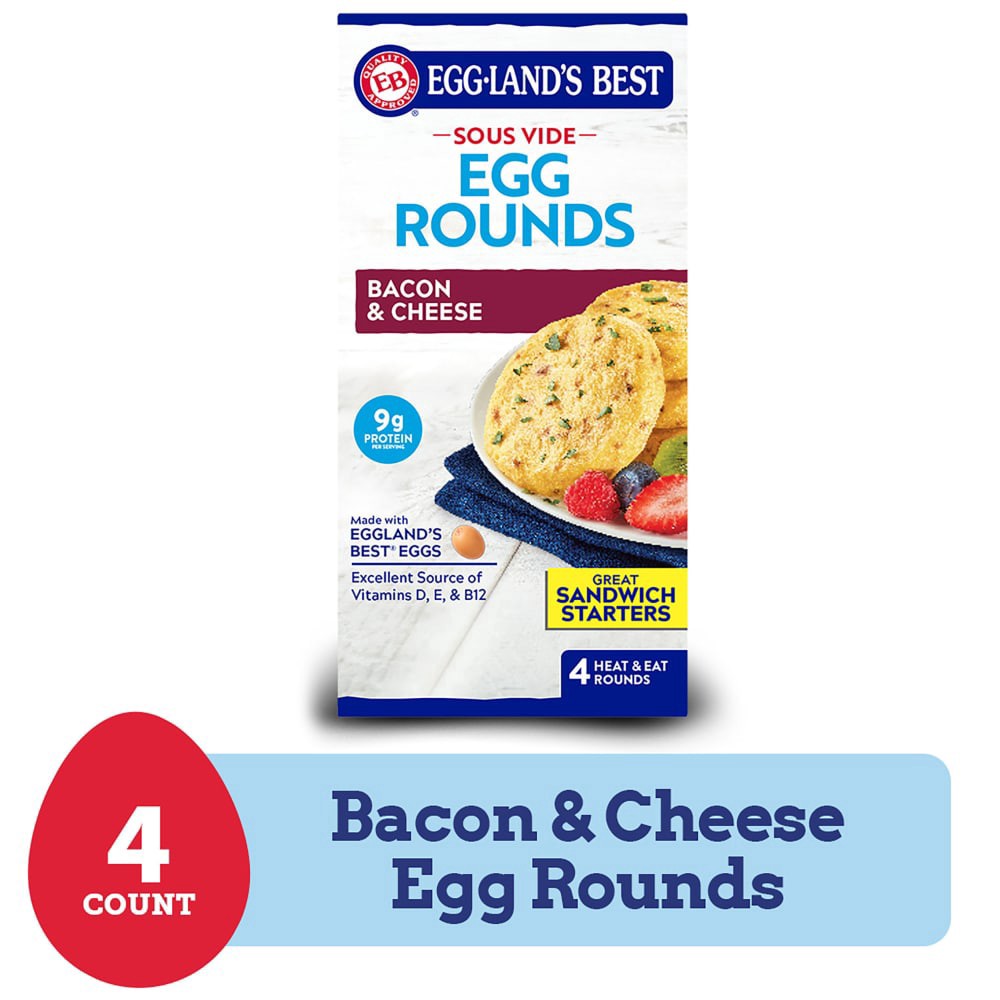 slide 1 of 5, Eggland's Best Bacon & Cheese Frozen Egg Rounds, 16 oz