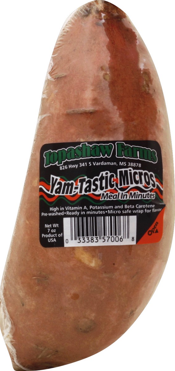 slide 1 of 6, Topashaw Farms Microwavable Sweet Potato, 6 oz, 6 oz