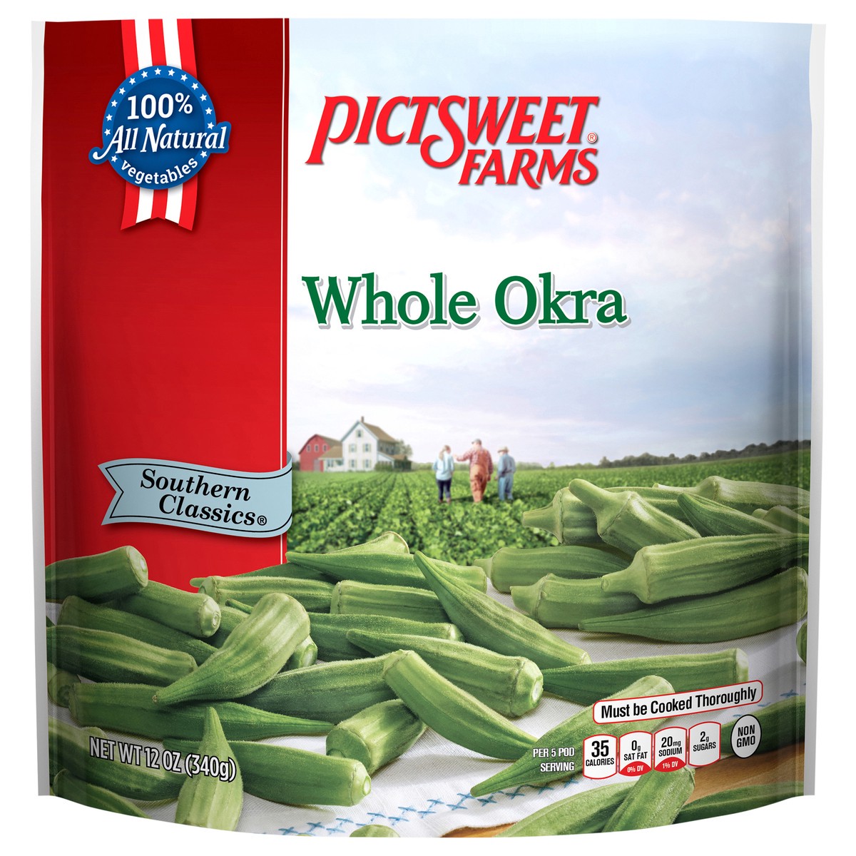 slide 1 of 3, PictSweet Okra, 12 oz