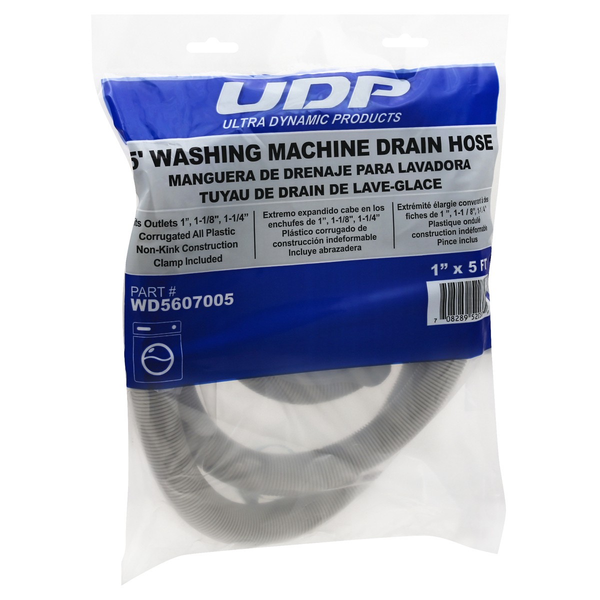 slide 9 of 10, UDP 5 Feet Washing Machine Drain Hose 1 ea, 1 ct