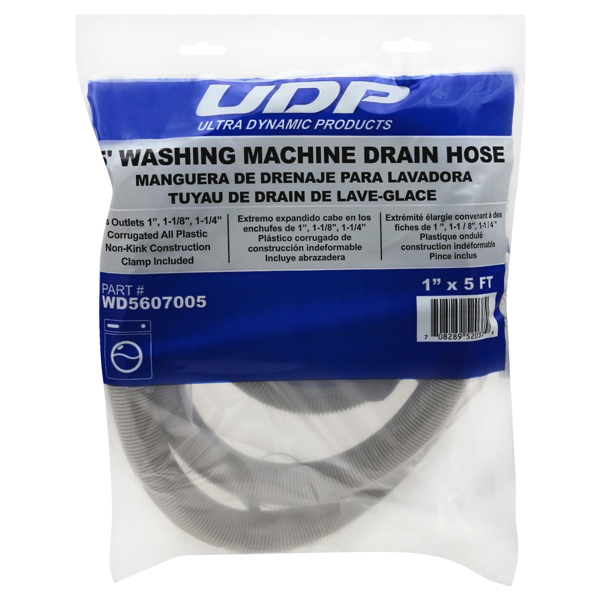 slide 7 of 10, UDP 5 Feet Washing Machine Drain Hose 1 ea, 1 ct