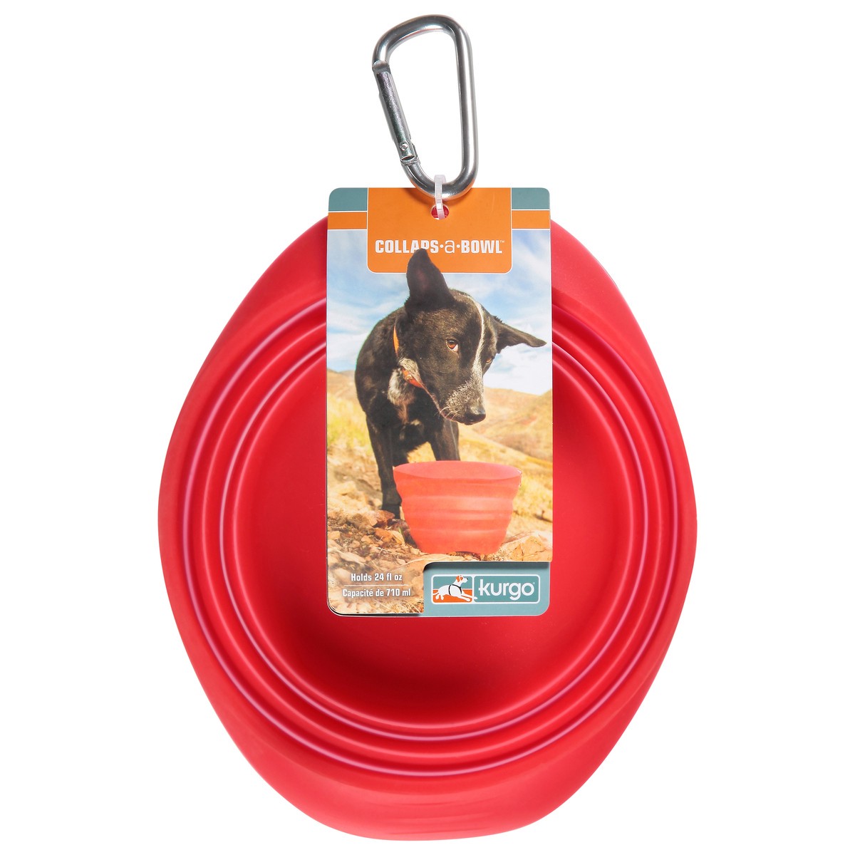 slide 1 of 11, Kurgo Collaps-a-Bowl Red Bowl 1 ea, 1 ea