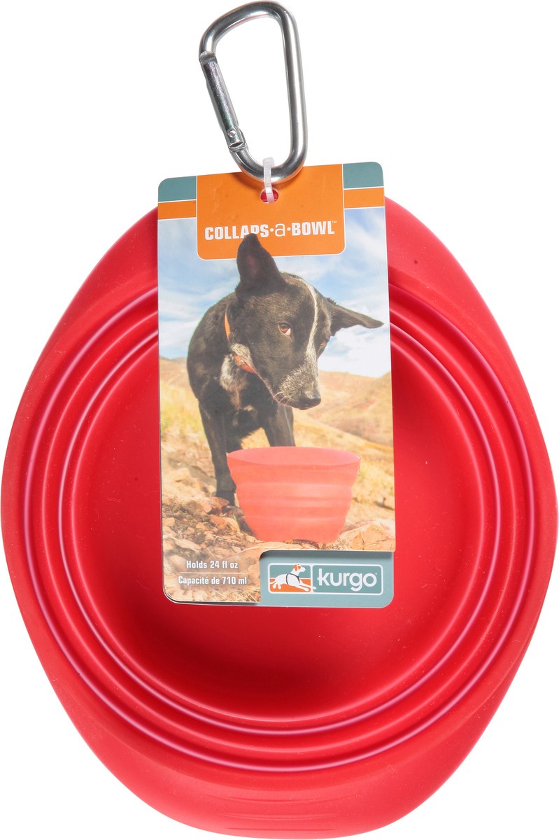 slide 4 of 11, Kurgo Collaps-a-Bowl Red Bowl 1 ea, 1 ea