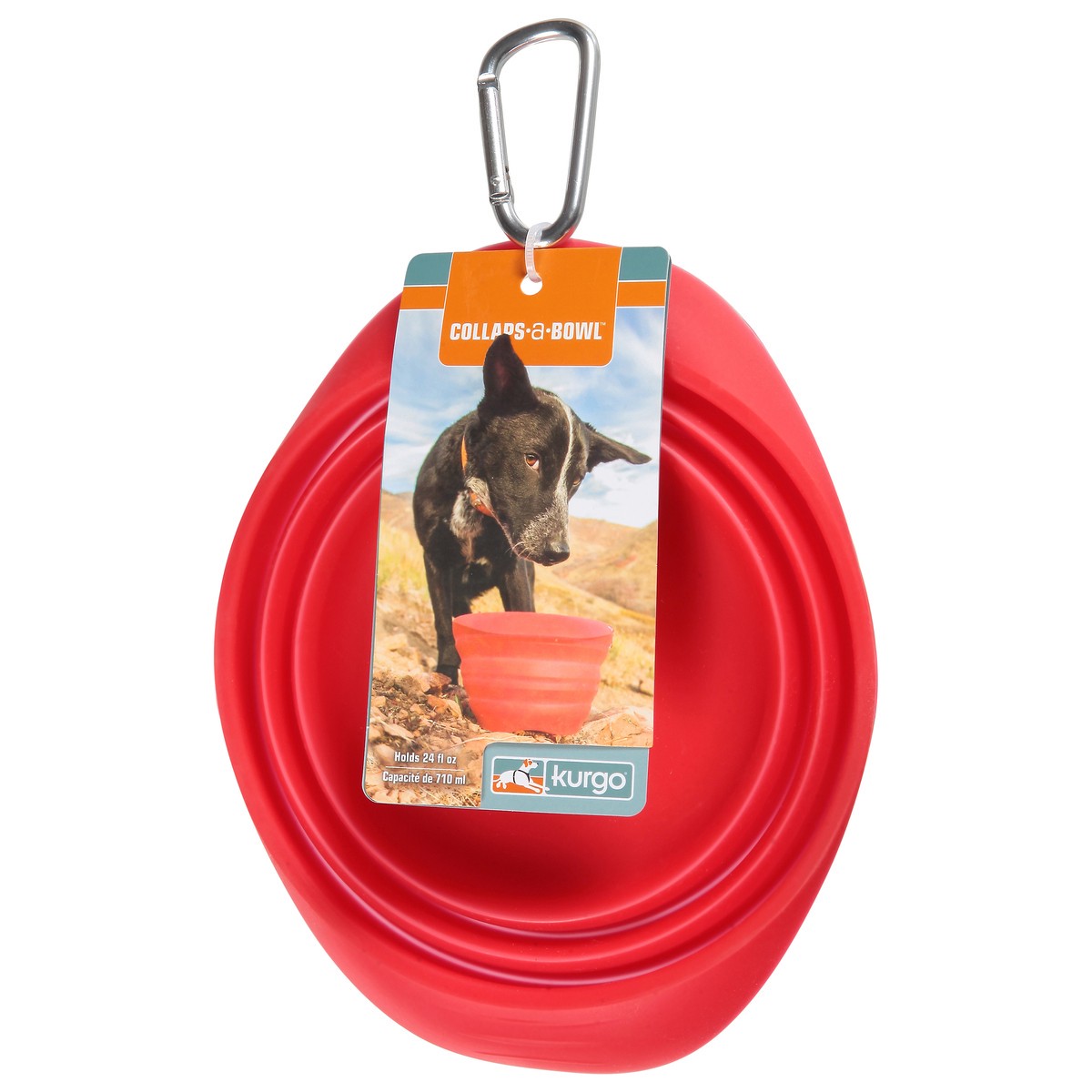 slide 9 of 11, Kurgo Collaps-a-Bowl Red Bowl 1 ea, 1 ea