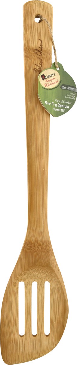 slide 9 of 10, Helen's Asian Kitchen Natural Bamboo Slotted 13 Inch Stir Fry Spatula, 1 ea, 1 ct